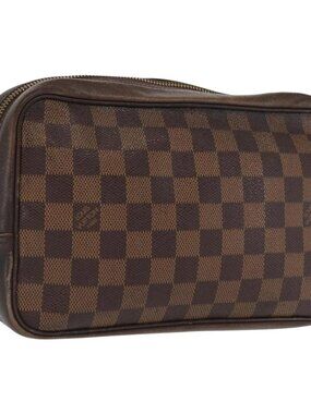 LOUIS VUITTON Damier Ebene Trousse Toilette 25 Clutch Bag